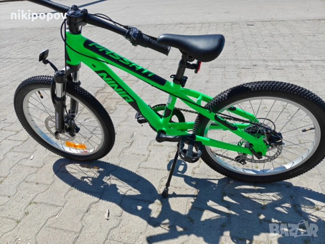 BG Алуминиев велосипед 20" NINJA зелен, снимка 8 - Велосипеди - 54334682