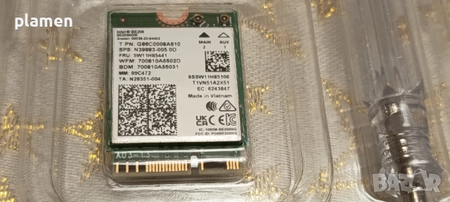 GiGaPlus Intel BE200 WiFi Card / Wi-Fi 7, снимка 4 - Части за лаптопи - 54158749