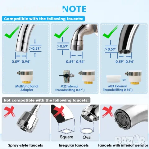 Пречиствател за вода Vortopt Improved Water Filter Tap, снимка 4 - Други - 48599936
