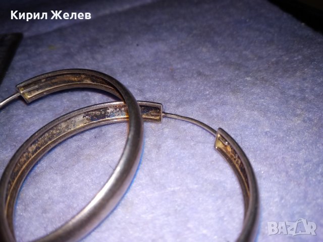 ГОЛЕМИ СТАРИ КЛАСИЧЕСКИ СРЕБЪРНИ ОБЕЦИ Тип ОБРЪЧИ ВИСОКА ПРОБА СРЕБРО РЪЧНА МАЙСТОРСКА РАБОТА 34445, снимка 8 - Антикварни и старинни предмети - 39643639