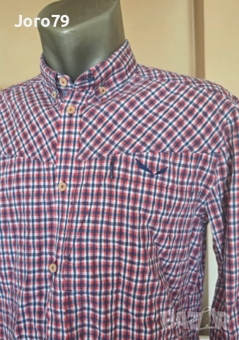 Salewa Fanes Flannel Long-Sleeve Shirt Мъжка Риза Туризъм Ежедневна Раз.M, снимка 4 - Ризи - 54311435