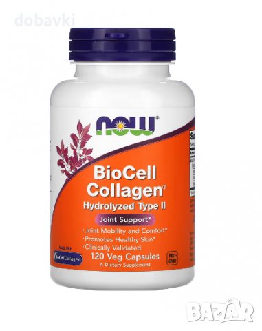 За стави, колаген тип 2 - NOW Foods, BioCell Collagen, Hydrolyzed Type ...