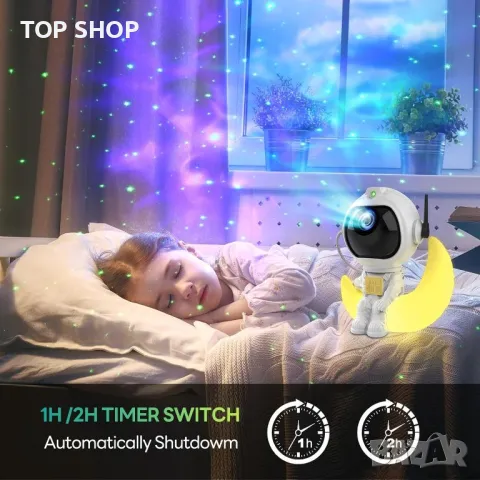 VUENICEE звезден проектор с таймер и дистанционно, USB захранван, снимка 6 - Детски нощни лампи - 49342555