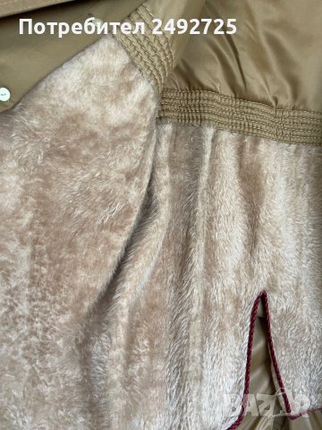 Палто бежово, с подплата топла, като ново, не носено, снимка 4 - Палта - 42412828