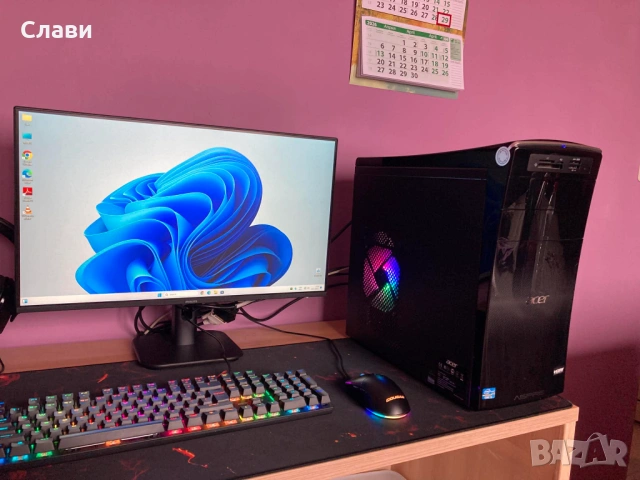 Геймърски компютър Acer Aspire AMD 8x3,30GHz, NVIDIA GTX 750Ti, SSD, Windows 11, снимка 2 - Геймърски - 54016745