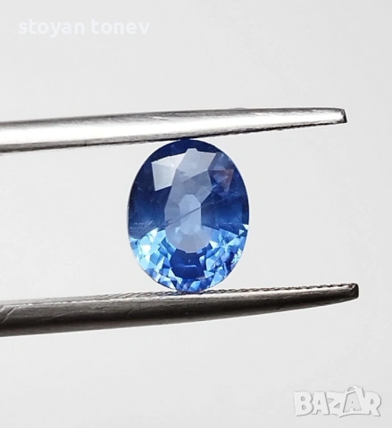  Красив ярък цейлонски сапфир с метличинено син цвят 1,28 карата! Сертификат!, снимка 12 - Други - 54197285
