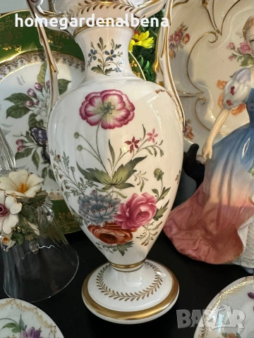 Колекционерска Ваза Spode "Chatsworth" | Cabinet Collection | 25 см, снимка 3 - Вази - 54212206