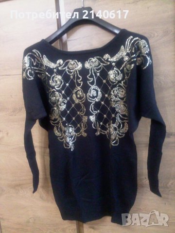 Блузон с пайети-старо злато Golden Age, снимка 2 - Блузи с дълъг ръкав и пуловери - 39754672