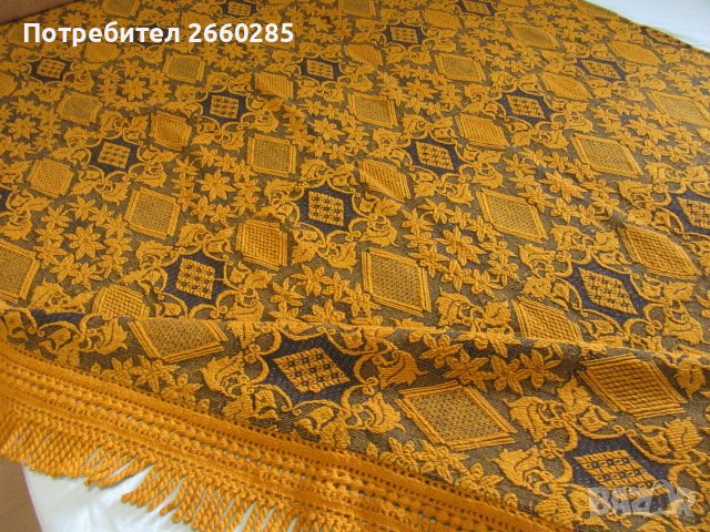 СТАРИННО ВЪЛНЕНО ПОКРИВАЛО ЗА ЛЕГЛО, снимка 4 - Покривки за легло - 36840080