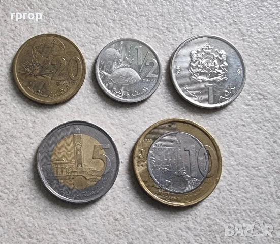 Мароко. Дирхам . 5 бройки. Нова серия 2011- 2023 година.