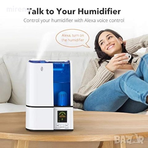 Oвлажнители за голяма спалня, 4 л тиха работа, LED дисплей с хигростат