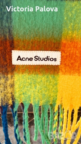 Модна къща ACNE STUDIOS дизайнерски шал лукс алпака мохер, снимка 5 - Шалове - 52861614