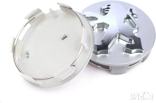 Комплект 4 броя централни капачки за джанти Peugeot 60 мм