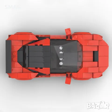 Комплект пластмасови части  Червени блокове за състезателна кола (272 части) S_1241644, снимка 5 - Конструктори - 49269330