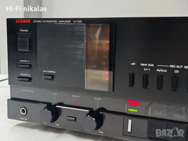 хибриден лампов стерео усилвател Hi-Fi LUXMAN LV-103, снимка 4 - Ресийвъри, усилватели, смесителни пултове - 51048422