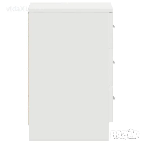 vidaXL Нощни шкафчета, 2 бр, бели, 38x35x56 см, инженерно дърво, снимка 8 - Шкафове - 56147708