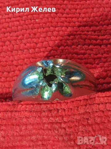 СТАР ПОСРЕБРЕН МЕДЕН ПРЪСТЕН с ГНЕЗДО За МОНТИРАНЕ на СКЪП КАМЪК 47421, снимка 10 - Пръстени - 47282681