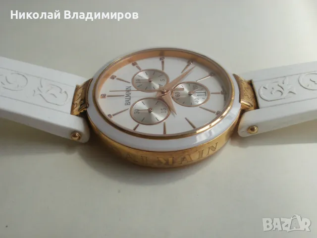 Balmain оригинален керамика и диаманти дамски ръчен голям часовник, снимка 4 - Дамски - 50017270