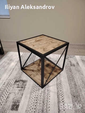 Маса в индустриален стил "CUBE", снимка 8 - Маси - 52673524