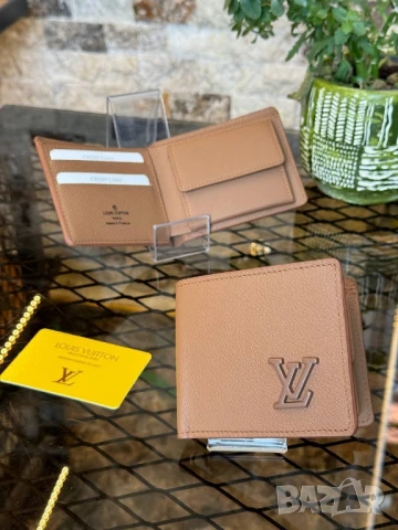 портмонета от естествена кожа louis vuitton , снимка 7 - Портфейли, портмонета - 51318180