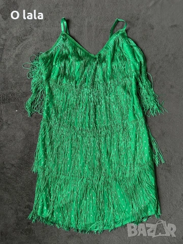 Атрактивна рокля с ресни , снимка 2 - Рокли - 54192649