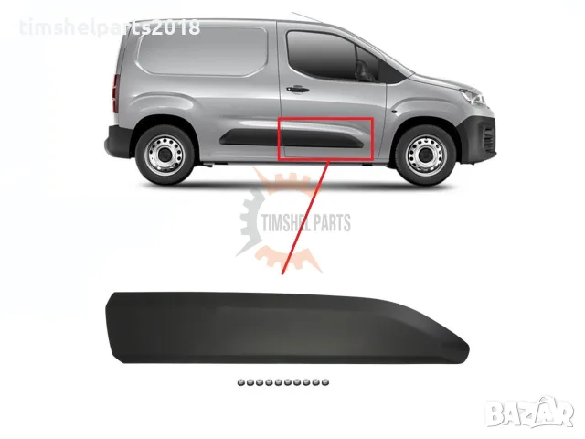 Покривна защитна лайстна, предна врата за Berlingo, Partner, Doblo, Combo след 2018 год.