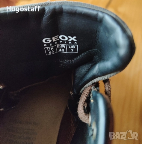 Мъжки  водоустойчиви боти до глезена Geox Amphibiox Respira обувки боти кецове кожа 40, снимка 4 - Ежедневни обувки - 52532980