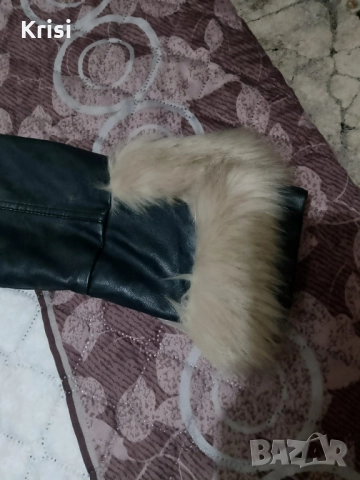 Дамско кожено яке с косъм, снимка 5 - Якета - 52531570