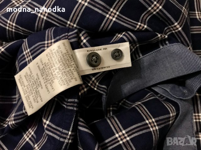 Мъжка карирана риза BANANA REPUBLIC, размер M, снимка 5 - Ризи - 34947237