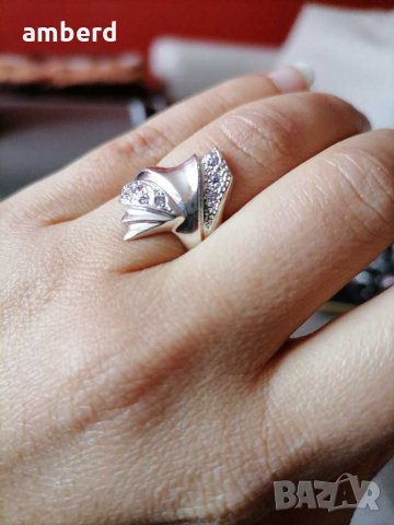 Стилен и елегантен сребърен пръстен - модел KR429, снимка 2 - Пръстени - 31528169
