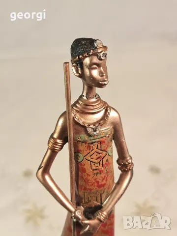 африканска фигурка масай   23/2, снимка 3 - Колекции - 49309387