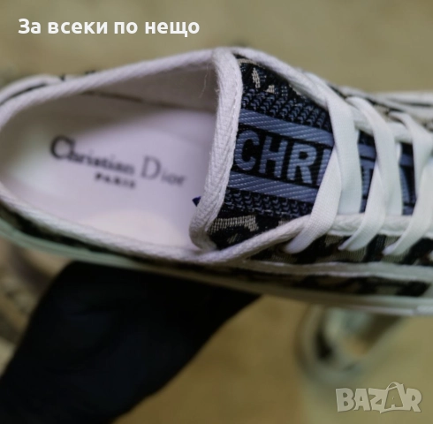 Dior Oblique Дамски Маратонки С Кутия👟Дамски Спортни Обувки Бяло/бежаво/черно Код S76, снимка 3 - Маратонки - 52411382