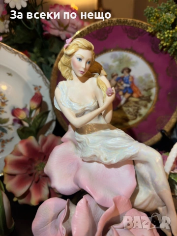 Franklin Mint Sculpture Figurine “Lady Rose” художник Jegou изработена през 1988 Код P2169, снимка 14 - Антикварни и старинни предмети - 54168083