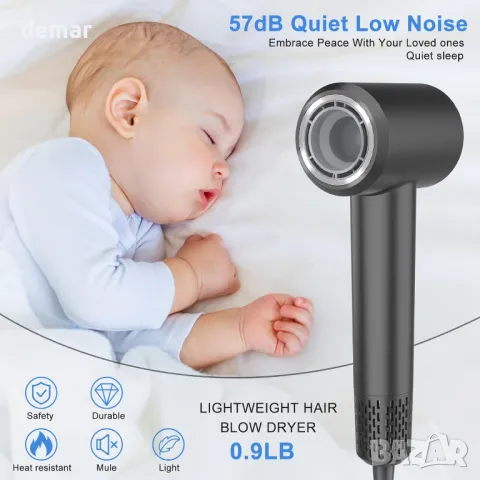 Професионален сешоар SZO, сешоар с 400 милиона отрицателни йони, 110 000 RPM, снимка 8 - Сешоари - 49286192