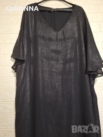 СТРАХОТНА СРЕБРИСТА РОКЛЯ 3XL-4XL, снимка 2 - Рокли - 51241663