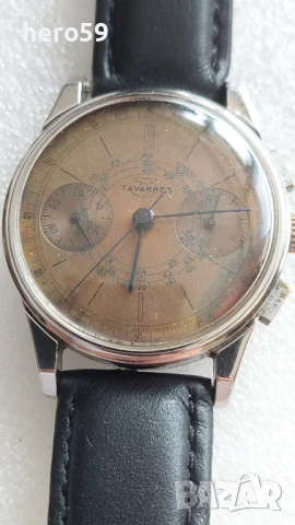Мъжки колекционен часовник хронограф-Таванес 1940г./Tavannes chronograph watch/, снимка 9 - Мъжки - 50526314