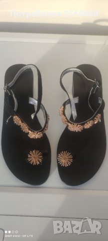 Нови черни сандали Borboniqua Napoli