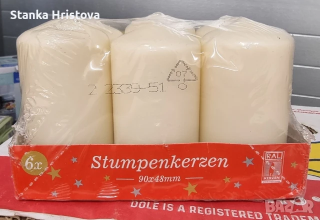 Декоративни свещи в комплект 6бр., снимка 4 - Други - 50795003