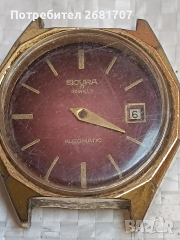 позлатен мъжки часовник Sicura, снимка 2 - Мъжки - 52966758