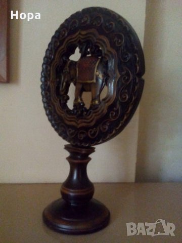 Дърворезба, Индийски слон”, снимка 4 - Декорация за дома - 33838935