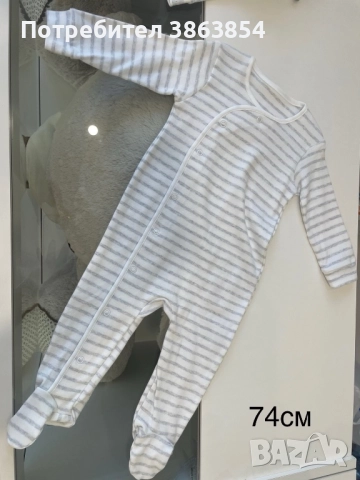 НОВИ ромпъри за момчета и момичета, 6/9; 74см, снимка 6 - Бебешки гащеризони - 52016759