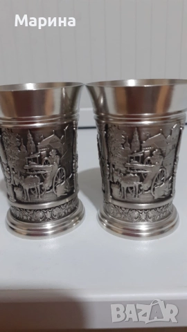 Комплект за ракия от калай Antik*Vintage  #108, снимка 9 - Антикварни и старинни предмети - 52397734