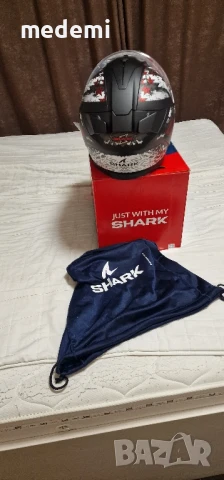 Shark Skwal i3 Hellcat Mat НОВА размер L, снимка 9 - Аксесоари и консумативи - 51392742