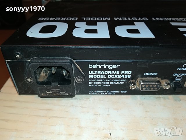behringer dcx2496 ultradrive pro-внос swiss 0406222154, снимка 15 - Ресийвъри, усилватели, смесителни пултове - 36982175