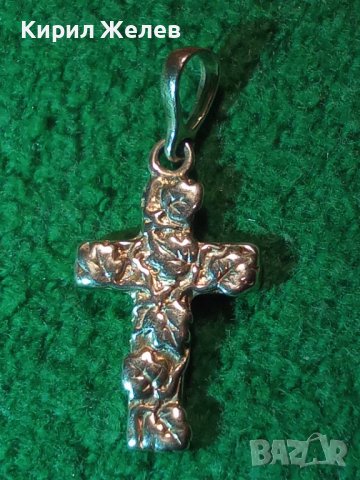 СТАРО СРЕБЪРНО АРТ ФЛОРАЛНО ОРНАМЕНТИРАНО КРЪСТЧЕ СРЕБРО 925 КРЪСТ 26255, снимка 2 - Колиета, медальони, синджири - 34635568