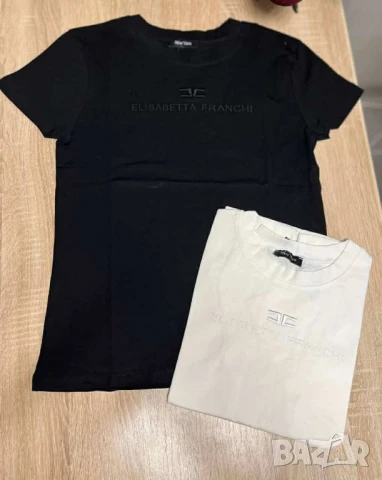 памучна тениска с бродирано лого  Elizabeta frianchi 