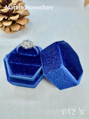 Сребърен пръстен с кубичен Цирконий , снимка 9 - Пръстени - 53098919