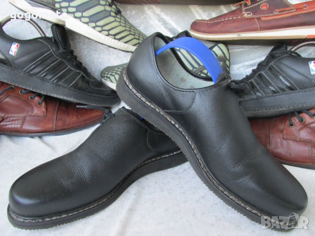 КАТО НОВИ 43 - 44, Vintage Hiking Shoes, Skywalk original, Black Leather, Bavarian, Das Beste, Mens, снимка 5 - Ежедневни обувки - 37606098