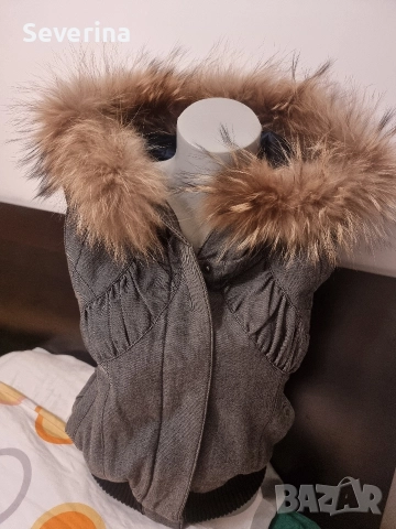 Оригинален, нов елек с естествен косъм лисица , снимка 2 - Елеци - 52975984