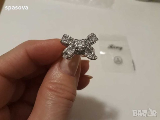 Намален! Дамски пръстен панделка нов размер 5, снимка 3 - Пръстени - 31118475
